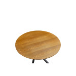 Tραπέζι Cerco pakoworld sonoma mdf και μαύρο μεταλλικό πόδι Φ120x75εκ