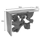 Κονσόλα Jako Inart φυσικό μασίφ ξύλο teak 120x40x80εκ