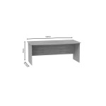 Γραφείο εργασίας Anze pakoworld φυσικό μελαμίνης 180x93.5x75εκ
