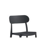 Καρέκλα Amvroan στοιβαζόμενη pakoworld με UV protection ανθρακί pp 51x49x79.5εκ