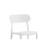 Καρέκλα Amvroan στοιβαζόμενη pakoworld με UV protection λευκό pp 51x49x79.5εκ