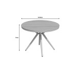 Τραπέζι Hilly pakoworld plywood και αλουμίνιο σε σαμπανιζέ απόχρωση Φ100x75εκ