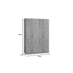 Ντουλάπα ρούχων τετράφυλλη Jonar I pakoworld χρώμα oak 120x42x180εκ