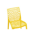 Καρέκλα Hush pakoworld με UV protection PP κίτρινο 50.5x54x79.5εκ.