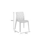 Καρέκλα Hush pakoworld με UV protection PP κίτρινο 50.5x54x79.5εκ.