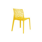Καρέκλα Hush pakoworld με UV protection PP κίτρινο 50.5x54x79.5εκ.