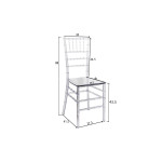 Καρέκλα Tiffany pakoworld διάφανο pc 38.5x46x88εκ