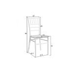 Καρέκλα Tiffany pakoworld pp σε λευκή απόχρωση 40x40x89εκ