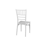 Καρέκλα Tiffany pakoworld pp σε λευκή απόχρωση 40x40x89εκ