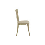 Καρέκλα Crossie pakoworld pp σε απόχρωση cappucino 38x46.5x82εκ