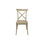 Καρέκλα Crossie pakoworld pp σε απόχρωση cappucino 38x46.5x82εκ