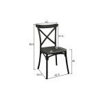 Καρέκλα Crossie pakoworld pp σε απόχρωση cappucino 38x46.5x82εκ