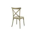 Καρέκλα Crossie pakoworld pp σε απόχρωση cappucino 38x46.5x82εκ