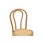 Σκαμπό μπαρ Thonet pakoworld φυσικό ξύλο οξιάς-έδρα φυσικό rattan 41x50x105εκ