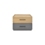 Κομοδίνο Sonlen pakoworld mdf σε sonoma-ανθρακί απόχρωση 60x40x44.5εκ