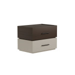 Κομοδίνο Sonlen pakoworld mdf σε καρυδί-μπεζ απόχρωση 60x40x44.5εκ