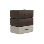 Κομοδίνο Sonlen pakoworld mdf σε καρυδί-μπεζ απόχρωση 60x40x66εκ