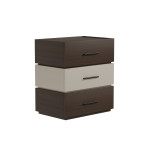 Κομοδίνο Sonlen pakoworld mdf σε καρυδί-μπεζ απόχρωση 60x40x66εκ
