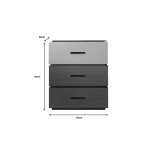 Κομοδίνο Sonlen pakoworld mdf σε καρυδί-μπεζ απόχρωση 60x40x66εκ