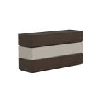 Συρταριέρα Sonlen pakoworld mdf σε καρυδί-μπεζ απόχρωση 120x40x72εκ