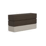 Συρταριέρα Sonlen pakoworld mdf σε καρυδί-μπεζ απόχρωση 120x40x72εκ