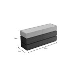 Συρταριέρα Sonlen pakoworld mdf σε καρυδί-μπεζ απόχρωση 120x40x72εκ