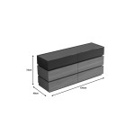 Συρταριέρα Sonlen pakoworld mdf σε ανθρακί-sonoma απόχρωση 120x40x72εκ