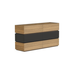 Συρταριέρα Sonlen pakoworld mdf σε ανθρακί-sonoma απόχρωση 120x40x72εκ