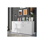 Μπουφές Drepen pakoworld μελαμίνη σε λευκό χρώμα 162.3x34.2x81.7εκ