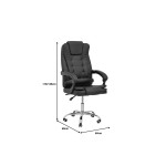 Καρέκλα γραφείου διευθυντή Toronsi pakoworld μαύρο pu 60x68x128εκ
