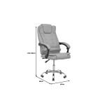 Καρέκλα γραφείου διευθυντή Toronsi pakoworld μπεζ pu 60x68x128εκ