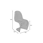 Καρέκλα Xyofa pakoworld PC διάφανο 42x45x85εκ