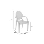 Καρέκλα Narova pakoworld PC διάφανο 43x48x92εκ