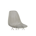 Καρέκλα Adelle pakoworld PP διάφανο γκρι-inox πόδι 46x55x81εκ