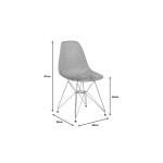 Καρέκλα Adelle pakoworld PP διάφανο γκρι-inox πόδι 46x55x81εκ