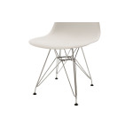 Καρέκλα Adelle pakoworld PP λευκό-inox πόδι 46x55x81εκ