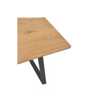 Τραπέζι Winor pakoworld φυσικό mdf-πόδι μαύρο μεταλλικό 160x90x75εκ