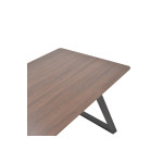 Τραπέζι Winor pakoworld καρυδί mdf-πόδι μαύρο μεταλλικό 160x90x75εκ