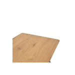 Τραπέζι Winor pakoworld φυσικό mdf-πόδι μαύρο μεταλλικό 140x80x75εκ