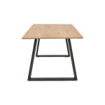 Τραπέζι Winor pakoworld φυσικό mdf-πόδι μαύρο μεταλλικό 140x80x75εκ