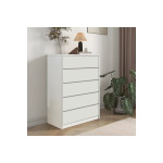 Συρταριέρα Kuanger pakoworld mdf σε λευκή απόχρωση 80x40x109εκ