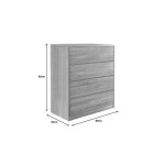 Συρταριέρα Kuanger pakoworld mdf σε φυσική απόχρωση 80x40x80εκ