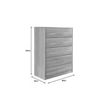 Συρταριέρα Kuanger pakoworld mdf σε φυσική απόχρωση 80x40x109εκ