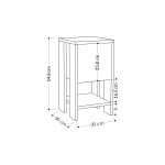 Κομοδίνο Ema pakoworld μελαμίνη σε μαύρη απόχρωση 30x30x55εκ