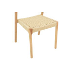 Καρέκλα Tavrine pakoworld σχοινί-rubberwood σε φυσική απόχρωση 47x59x78εκ