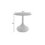 Βοηθητικό τραπέζι Fabron Inart μαύρο sintered stone Φ50x52εκ