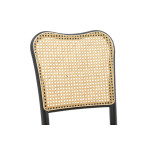 Καρέκλα στοιβαζόμενη Zozele pakoworld φυσικό rattan pe-μαύρο toon wood 45x51x88εκ
