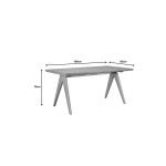 Τραπέζι Winslow pakoworld ξύλο rubberwood σε ανοιχτό καρυδί χρώμα 180x85x75εκ