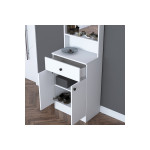 Έπιπλο εισόδου Rockder pakoworld λευκό μελαμίνης 60x35.5x182.8εκ