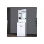 Έπιπλο εισόδου Rockder pakoworld λευκό μελαμίνης 60x35.5x182.8εκ